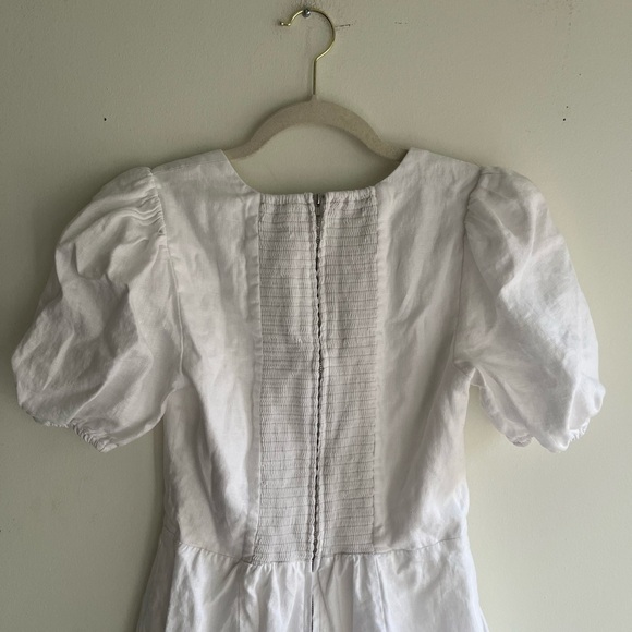 REFORMATION Dionne White Linen Romper White Size 4 - Picture 8 of 9